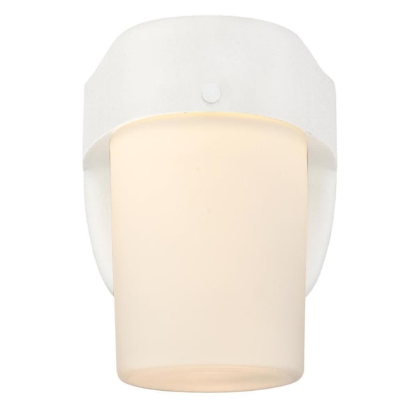 Westinghouse Fixture Wall Outdoor Lantern LED Dimmable 8W Dusk to Dawn White Frost Opal Glass 6106800 - main